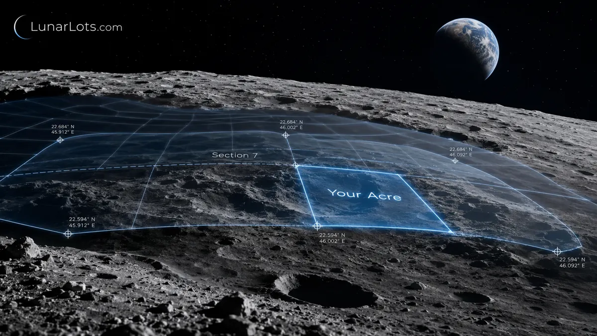 Numbered lunar plot map detail